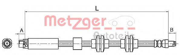 METZGER 4110143 Тормозной шланг