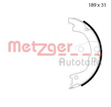 METZGER MG127 Комплект тормозных колодок, стояночная тормозная система