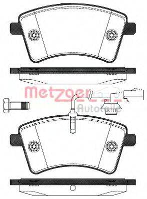 METZGER 1170776 Комплект тормозных колодок, дисковый тормоз