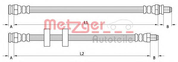 METZGER 4110995 Тормозной шланг