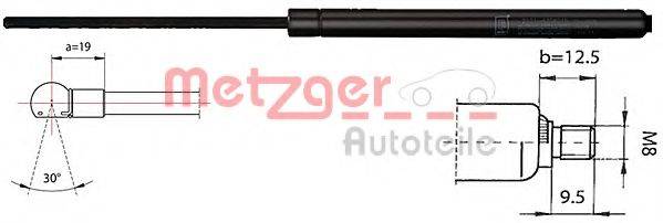 METZGER 2110332 Газовая пружина, крышка багажник