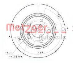 METZGER 15041 Тормозной диск