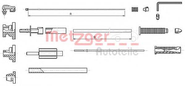 METZGER 101179 Тросик газа