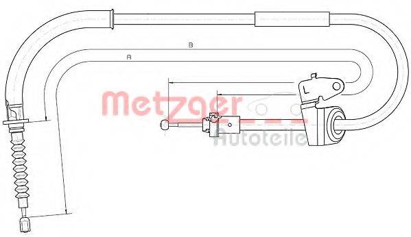 METZGER 104303 Трос, стояночная тормозная система