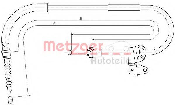 METZGER 104304 Трос, стояночная тормозная система