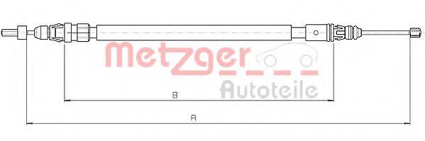 METZGER 104663 Трос, стояночная тормозная система