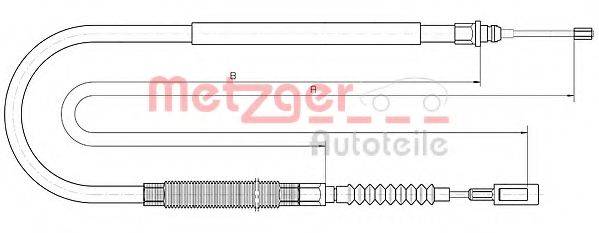 METZGER 104728 Трос, стояночная тормозная система