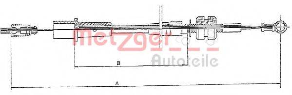 METZGER 111242 Тросик газа