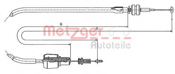 METZGER 111247 Тросик газа