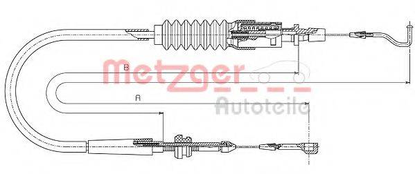 METZGER 144304 Тросик газа