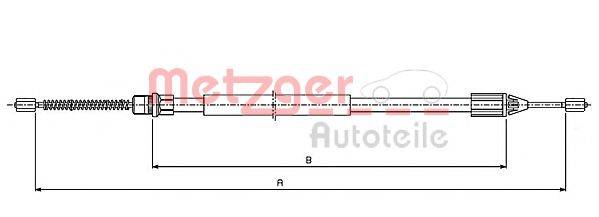 METZGER 106543 Трос, стояночная тормозная система