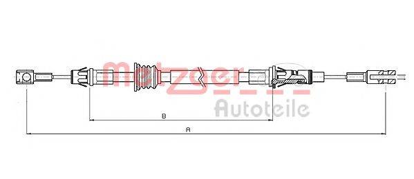 METZGER 106852 Трос, стояночная тормозная система