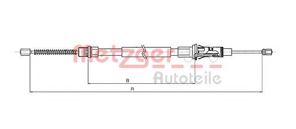 METZGER 106853 Трос, стояночная тормозная система