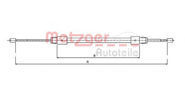 METZGER 109322 Трос, стояночная тормозная система