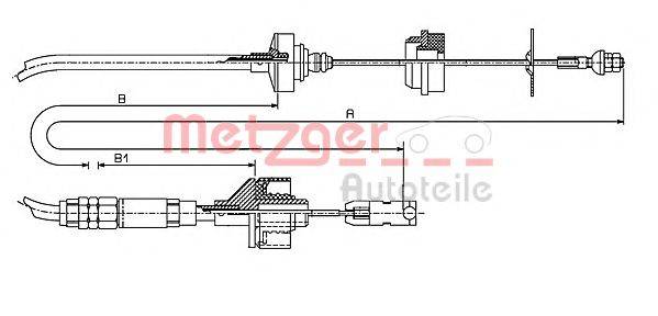 METZGER 112148 Трос, управление сцеплением