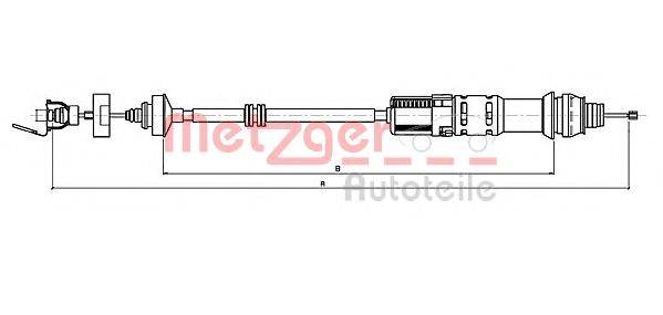 METZGER 112199 Трос, управление сцеплением