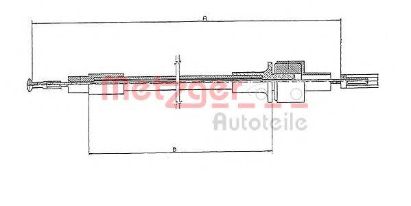 METZGER 112432 Трос, управление сцеплением