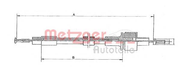 METZGER 112433 Трос, управление сцеплением