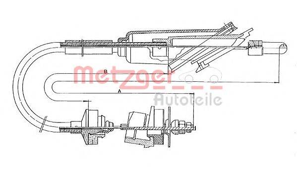 METZGER 113011 Трос, управление сцеплением
