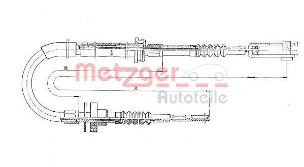METZGER 113910 Трос, управление сцеплением