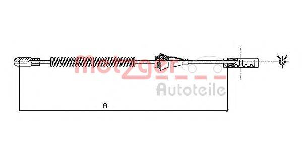 METZGER 115959 Трос, стояночная тормозная система