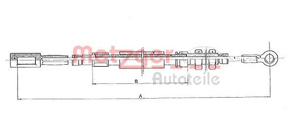 METZGER 11713 Трос, стояночная тормозная система