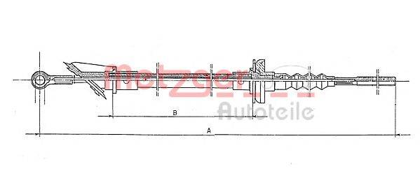 METZGER 11721 Трос, управление сцеплением