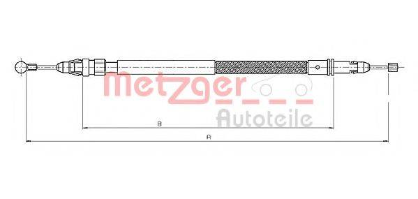 METZGER 120744 Трос, стояночная тормозная система