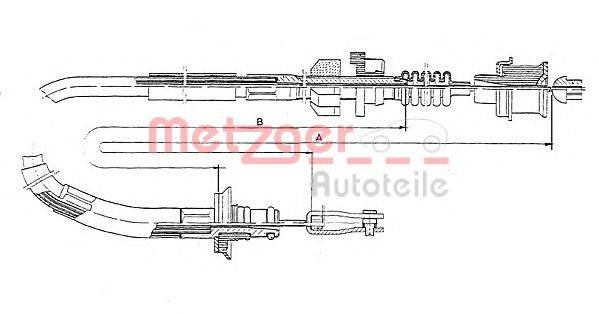 METZGER 18162 Трос, управление сцеплением