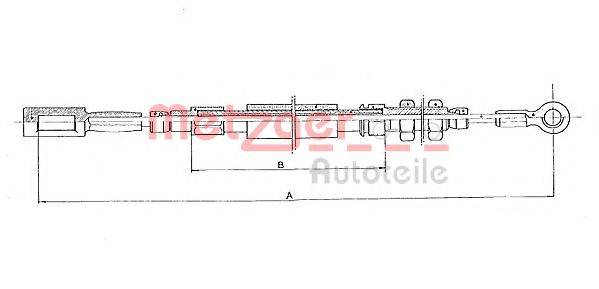 METZGER 11712 Трос, стояночная тормозная система