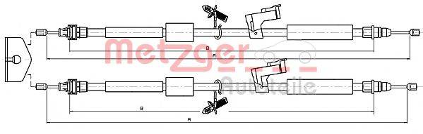 METZGER 105370 Трос, стояночная тормозная система