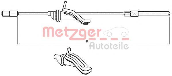 METZGER 105451 Трос, стояночная тормозная система