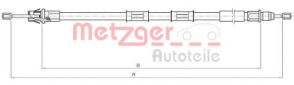 METZGER 105971 Трос, стояночная тормозная система