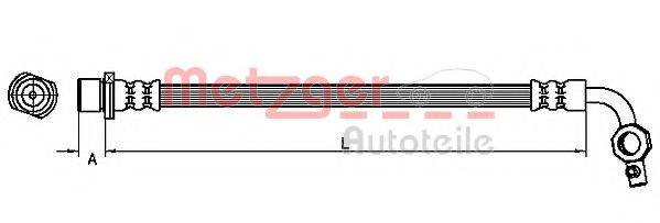 METZGER 4110100 Тормозной шланг