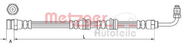 METZGER 4111087 Тормозной шланг