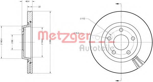 METZGER 6110029 Тормозной диск