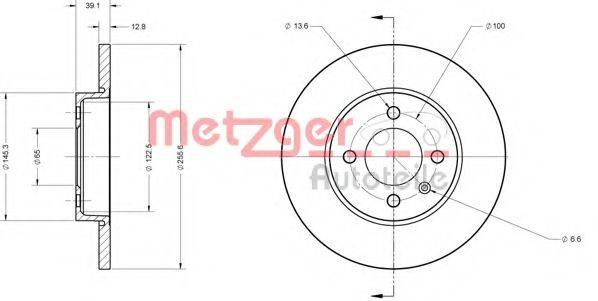 METZGER 6110056 Тормозной диск