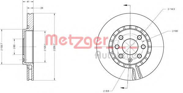 METZGER 6110062 Тормозной диск