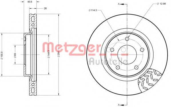 METZGER 6110079 Тормозной диск