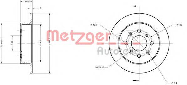 METZGER 6110081 Тормозной диск