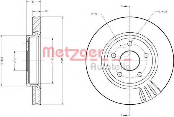 METZGER 6110086 Тормозной диск