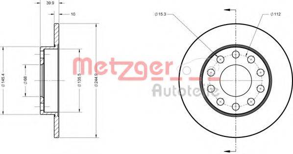 METZGER 6110097 Тормозной диск