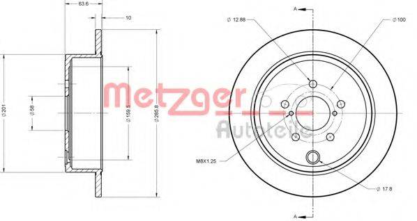 METZGER 6110099 Тормозной диск