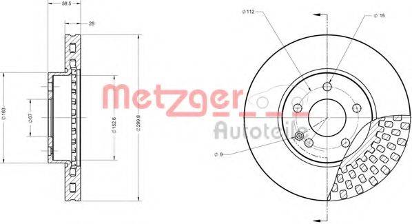 METZGER 6110121 Тормозной диск