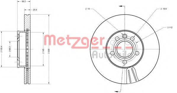 METZGER 6110178 Тормозной диск