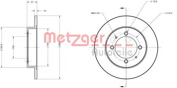 METZGER 6110186 Тормозной диск