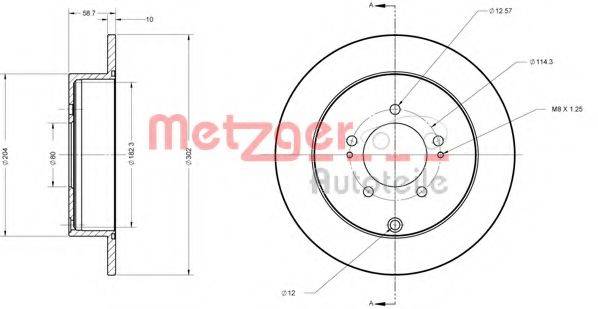 METZGER 6110197 Тормозной диск