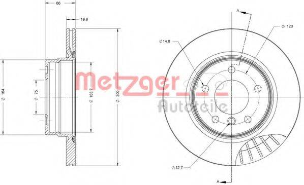 METZGER 6110215 Тормозной диск