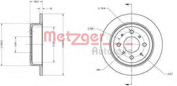 METZGER 6110244 Тормозной диск