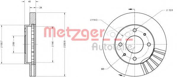 METZGER 6110248 Тормозной диск